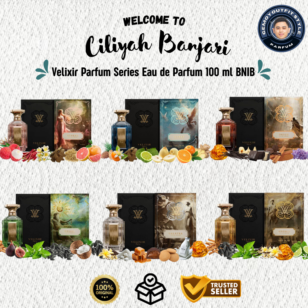 Velixir Parfum Icarus Paladin Hera Athena Narcisus Demeter Apollo Orion Galatea Helios Adonis 100ML 