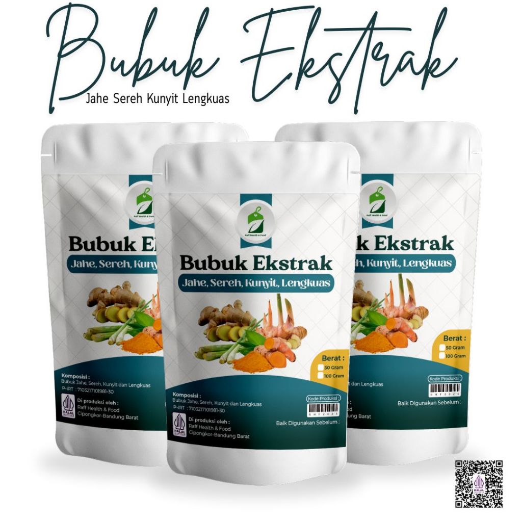 

Bubuk Ekstrak Jahe Sereh Kunyit dan Lengkuas Minuman Serbuk Bernutrisi Penghangat Tubuh