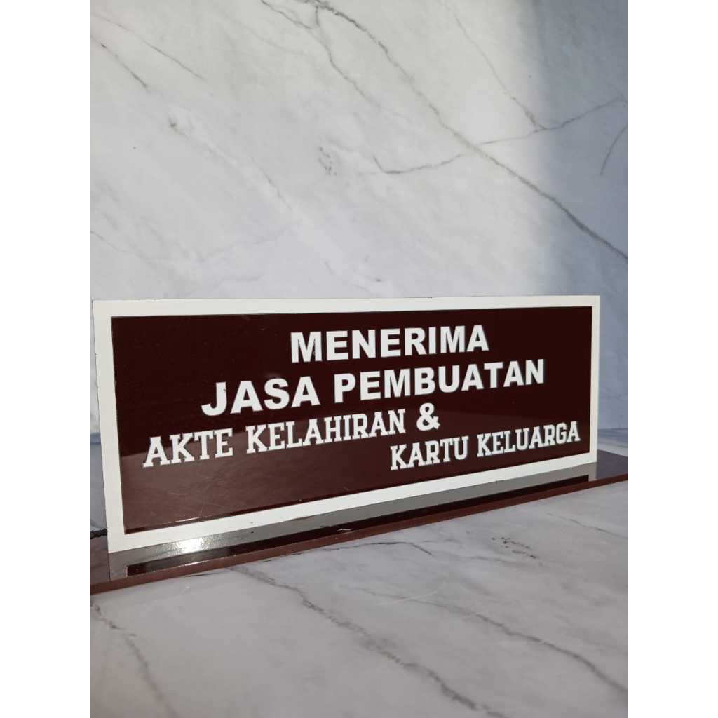

Sign Akrilik Label penerimaan jasa / sign tanda lebel