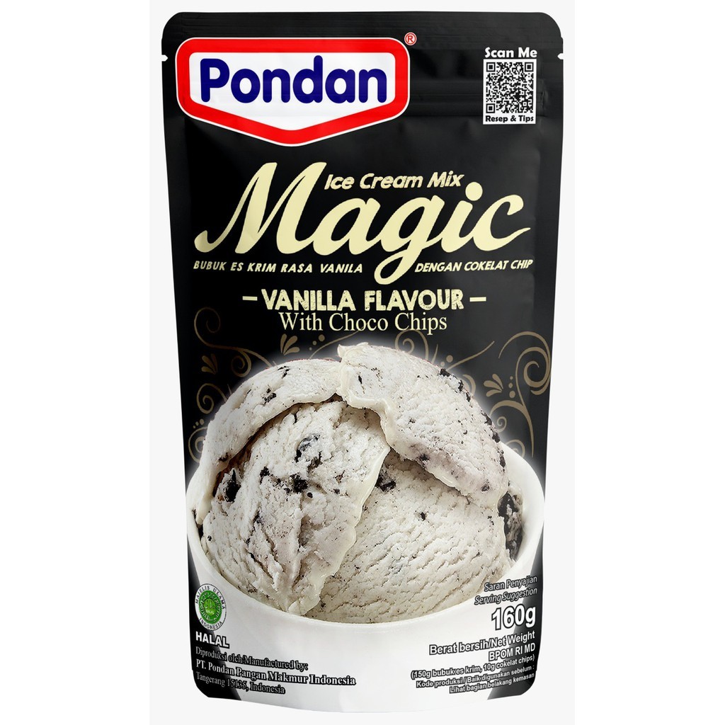 

[oddsolshop] pekanbaru/Pondan Magic Ice Cream Mix Vanilla 160GR Choco Chips Bubuk Es Krim Vanila