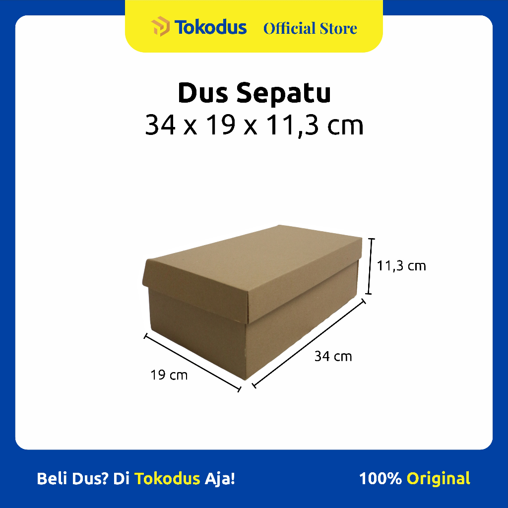 

Dus Sepatu | Kotak Sepatu | Kardus Box Sepatu uk 34 x 19 x 11,3 cm - Tokodus Katapang