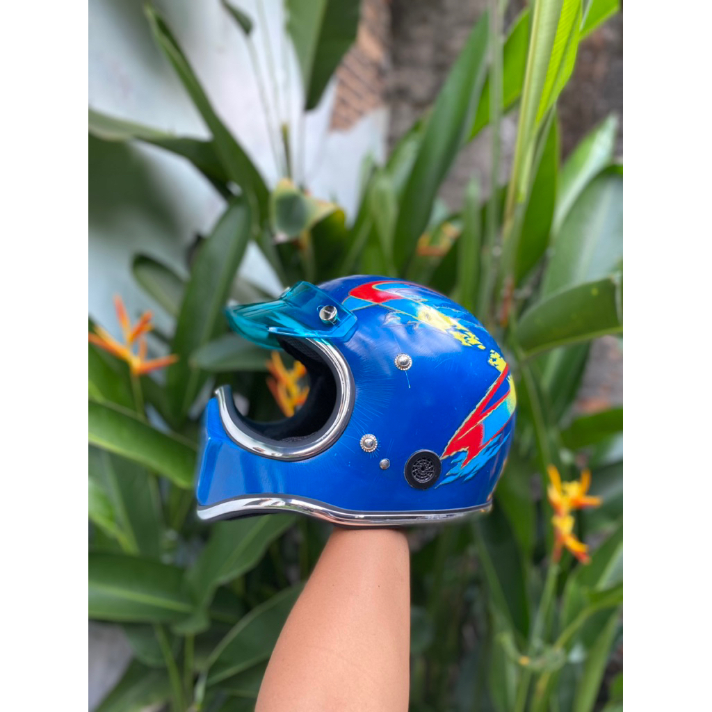 Helm Cakil Jadul ori lawas robot dmi vigano kiwi caferacer