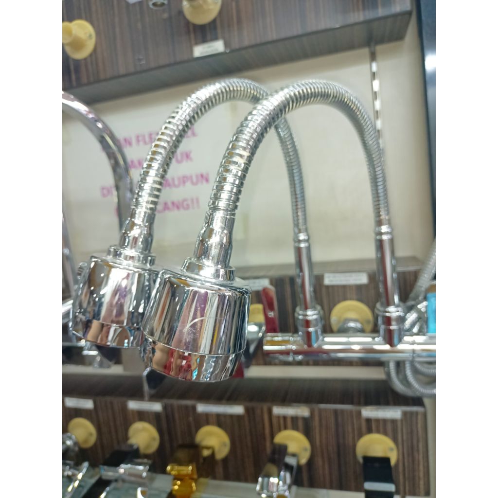 Kran sink Double/Kran Angsa Meja/ Kran cuci piring