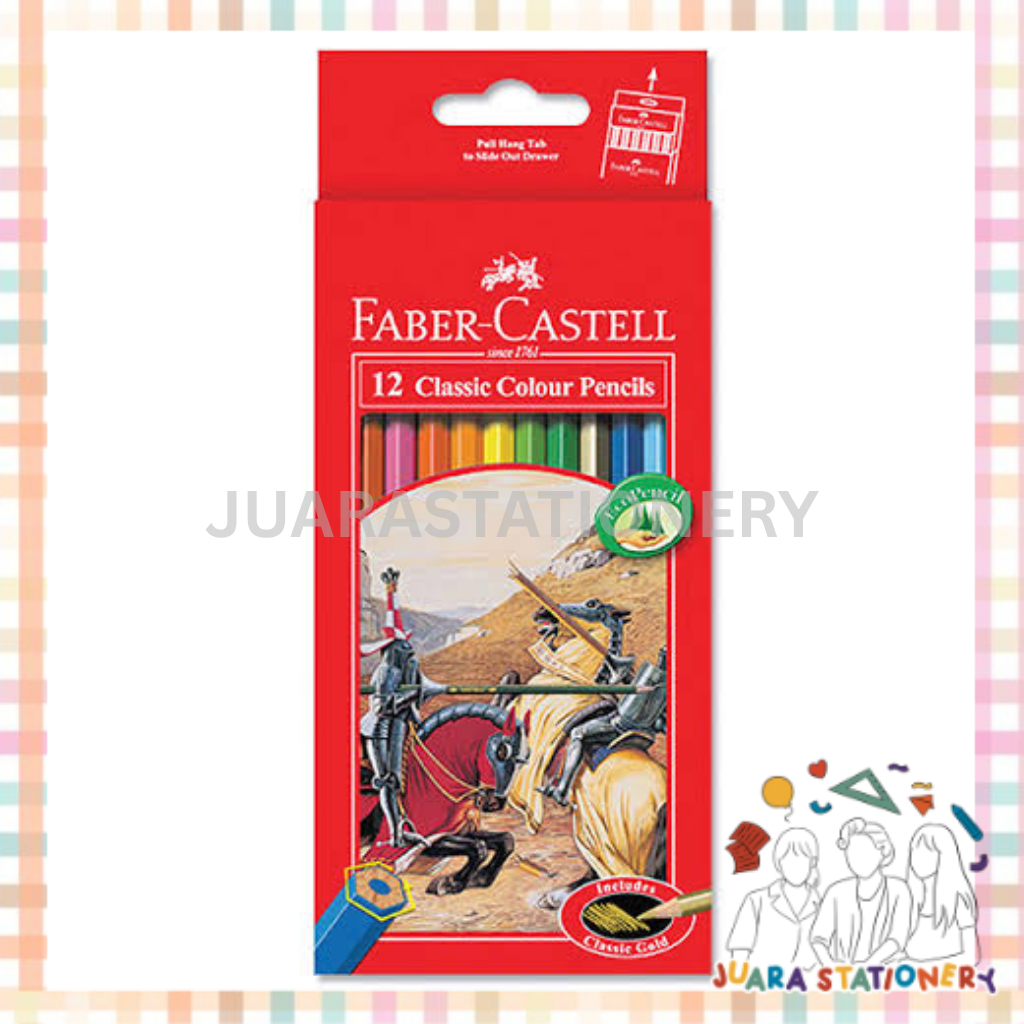 

(1186) Pensil Warna Faber Castell Classic 12 Warna Panjang / Colour Pencil