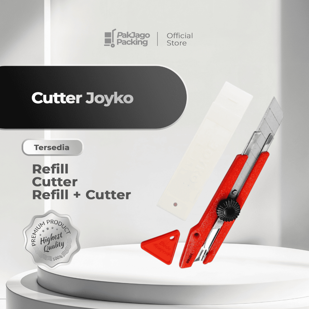 

Cutter Joyko L500 + Refill Pisau Cutter Tajam – Alat Potong Serbaguna untuk Kertas, Kardus, Plastik