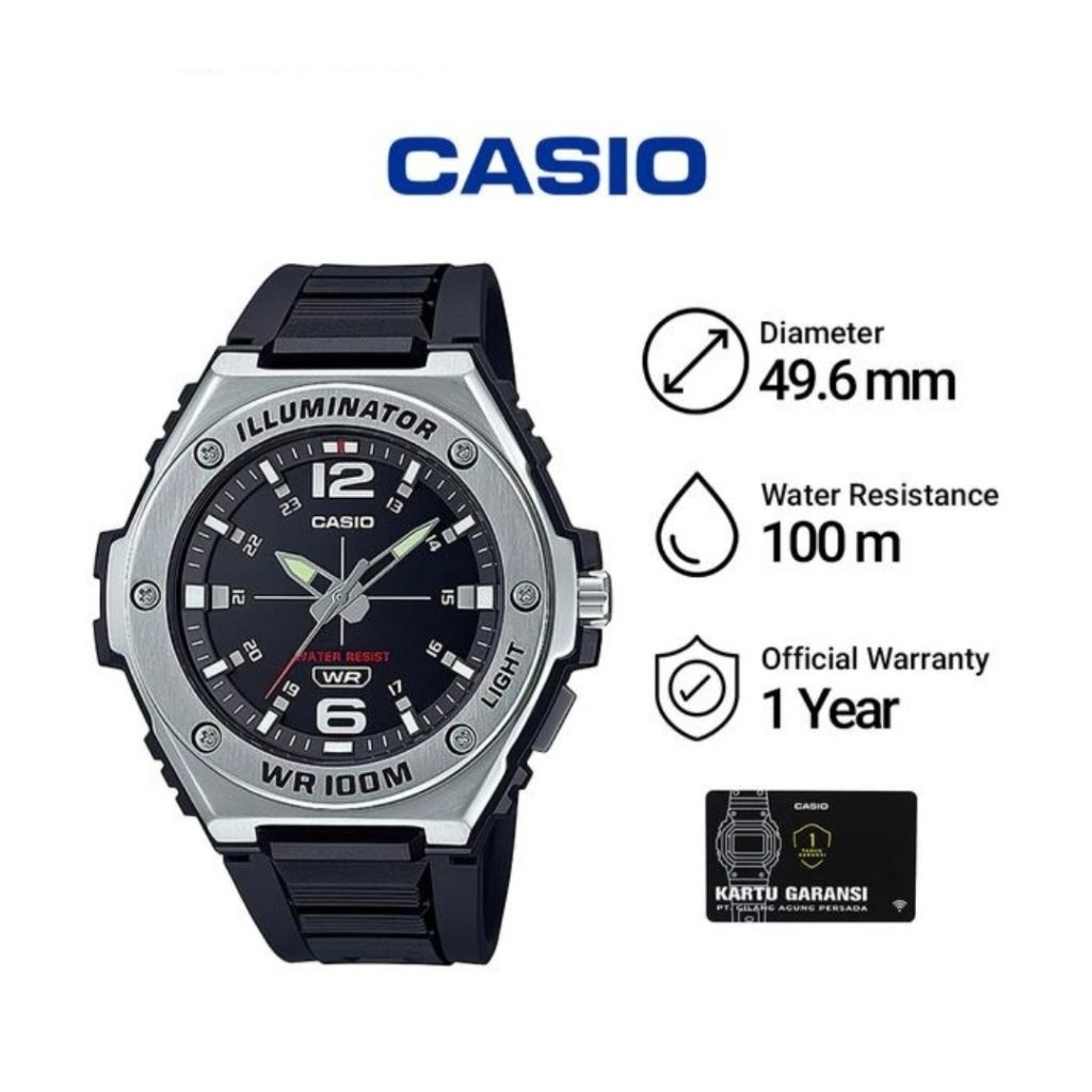 Casio General MWA-100H-1A / MWA-100H-1AVDF Jam Tangan Pria Original