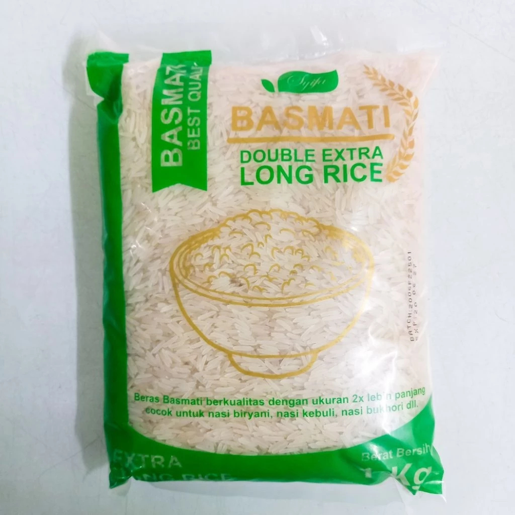 

Beras Basmati Premium Extra Long syifa 1121 rice 1kg Kohinoor nasi kebuli nasi mandhi biryani 1 kg