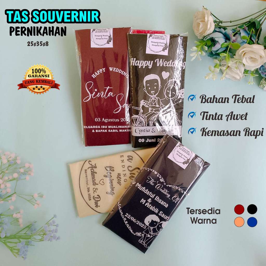 

RORO 19 | Tas Souvenir Pernikahan | 25x35x8 | Free Sablon | Bisa Untuk Berbagai Acara