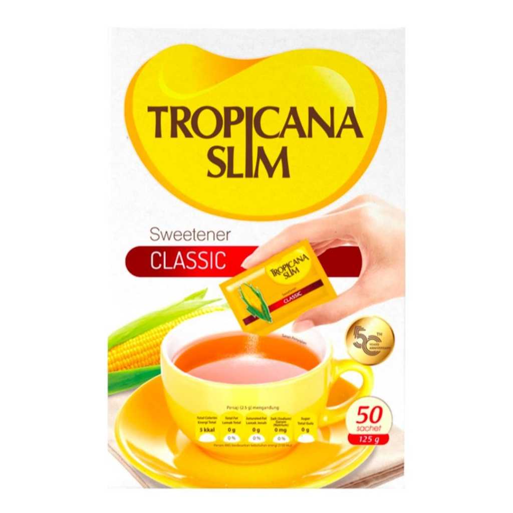 

Tropicana Slim Classic Sweetener 50 Sachet Pengganti Gula Sehat