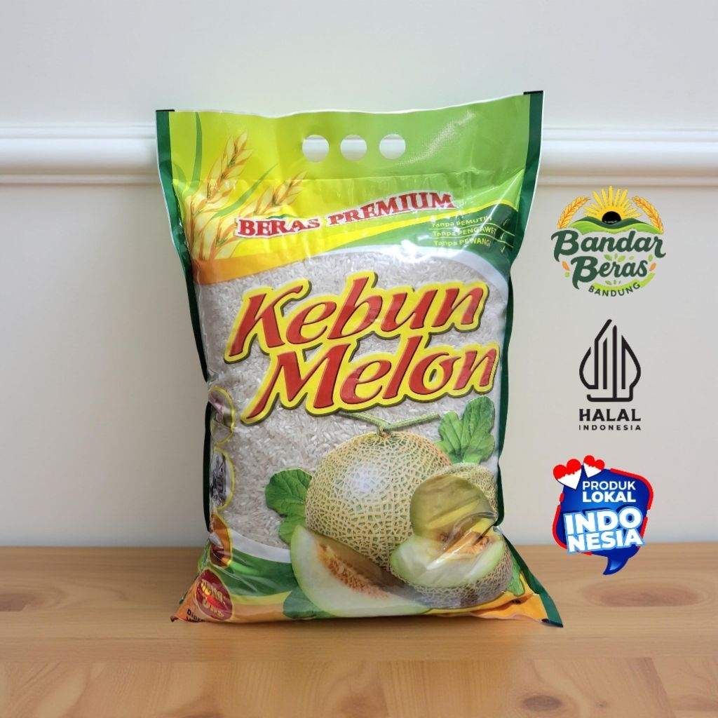 

Beras Premium Cap Kebun Melon 5kg - Tanpa Pemutih Tanpa Pengawet Tanpa Pewangi