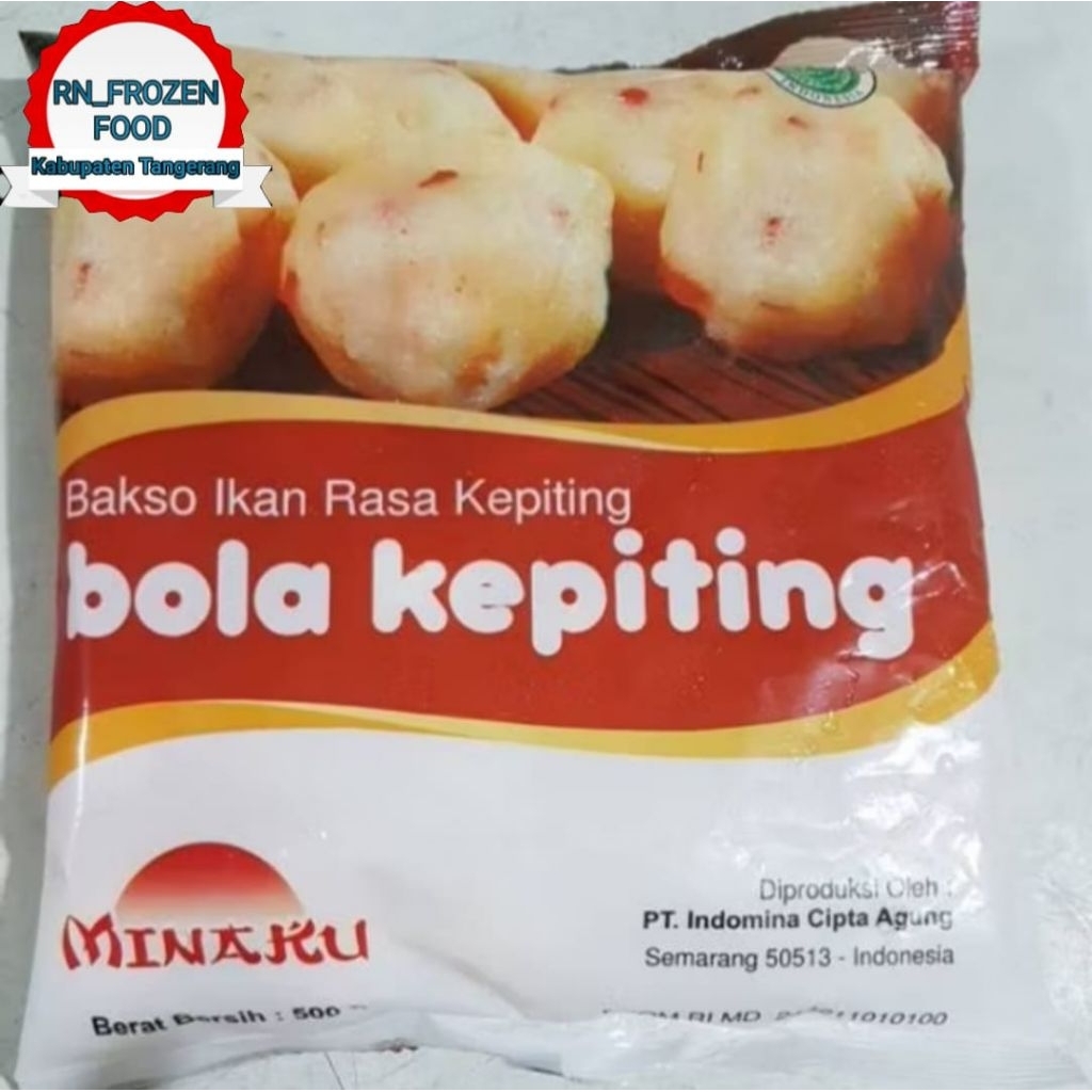 

MINAKU BOLA KEPITING 500gr | BAKSO IKAN RASA KEPITING