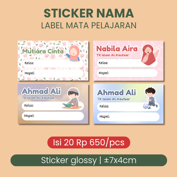 

UMNI Stiker Label Nama Buku Pelajaran SD SMP – Isi 20
