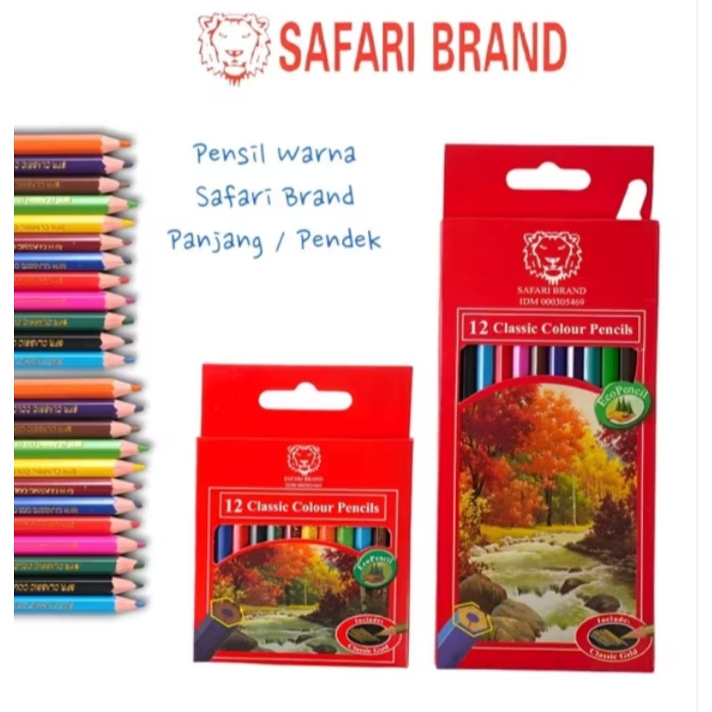 

Termurah Pensil Warna Safari isi 12 Warna Panjang CP-12F/Pensil Mewarnai/Coloring Pencil