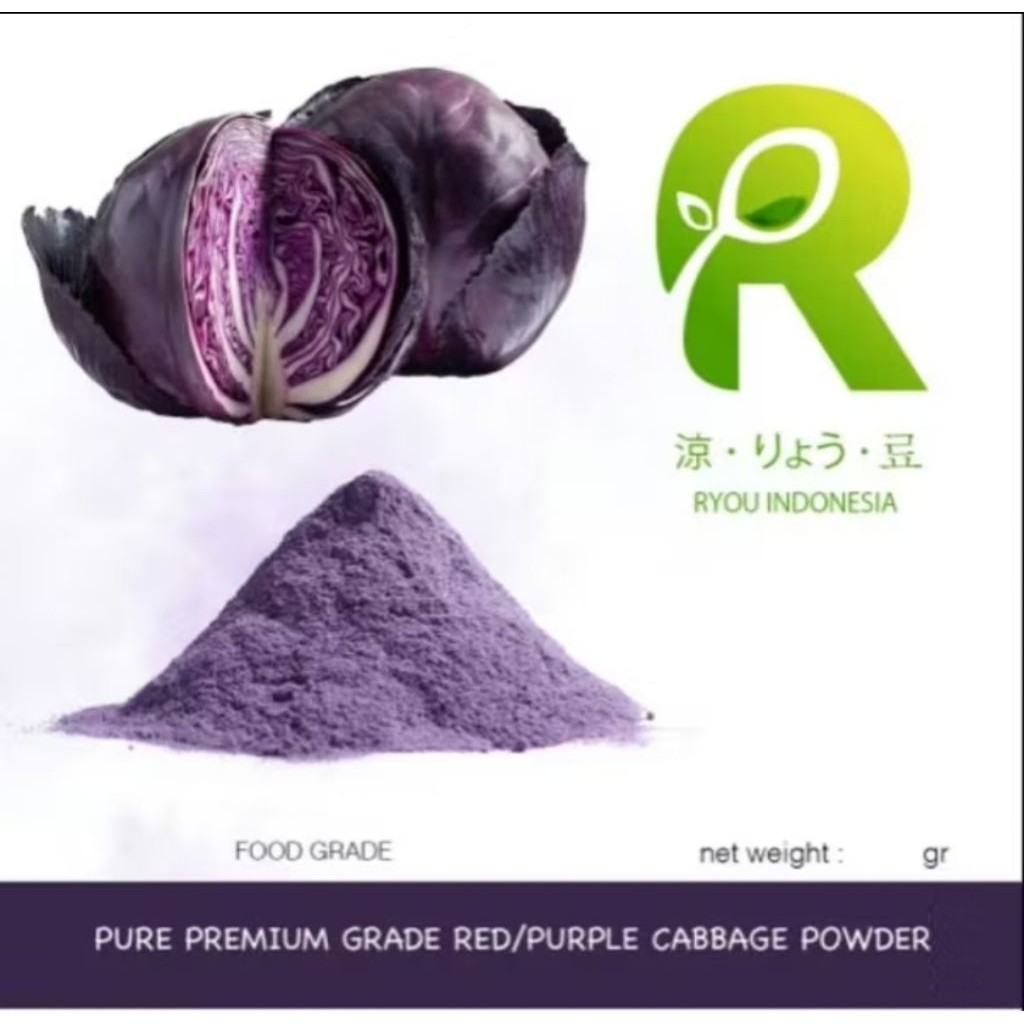 

Premium Pure Red Purple Cabbage Powder 60gr bubuk kubis merah ungu
