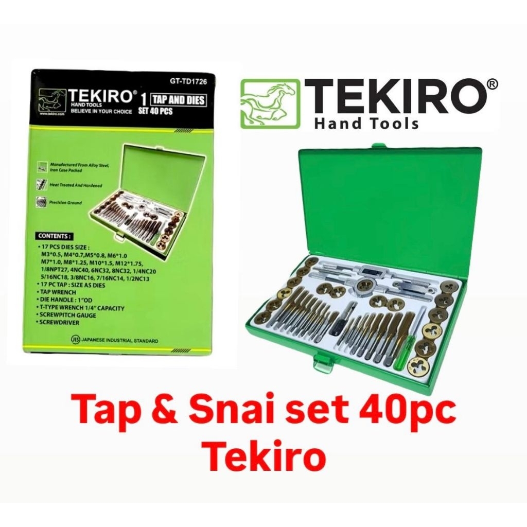 TEKIRO Hand Tap Snai Die Set 40pc