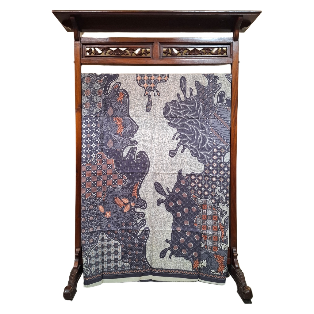 Kain Batik Doby Modern Motif Abstrak Warna Abu Abu Elegan Bahan Dobby Premium Untuk Kebaya Gamis Out