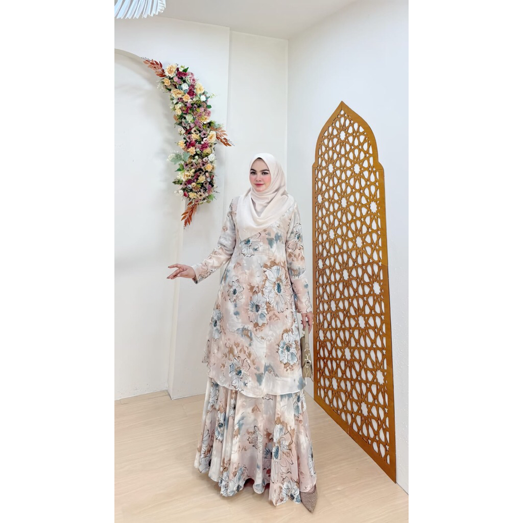 Set rok Tunik alina [ ORIGINAL ]oneset muslimah moderen tunik