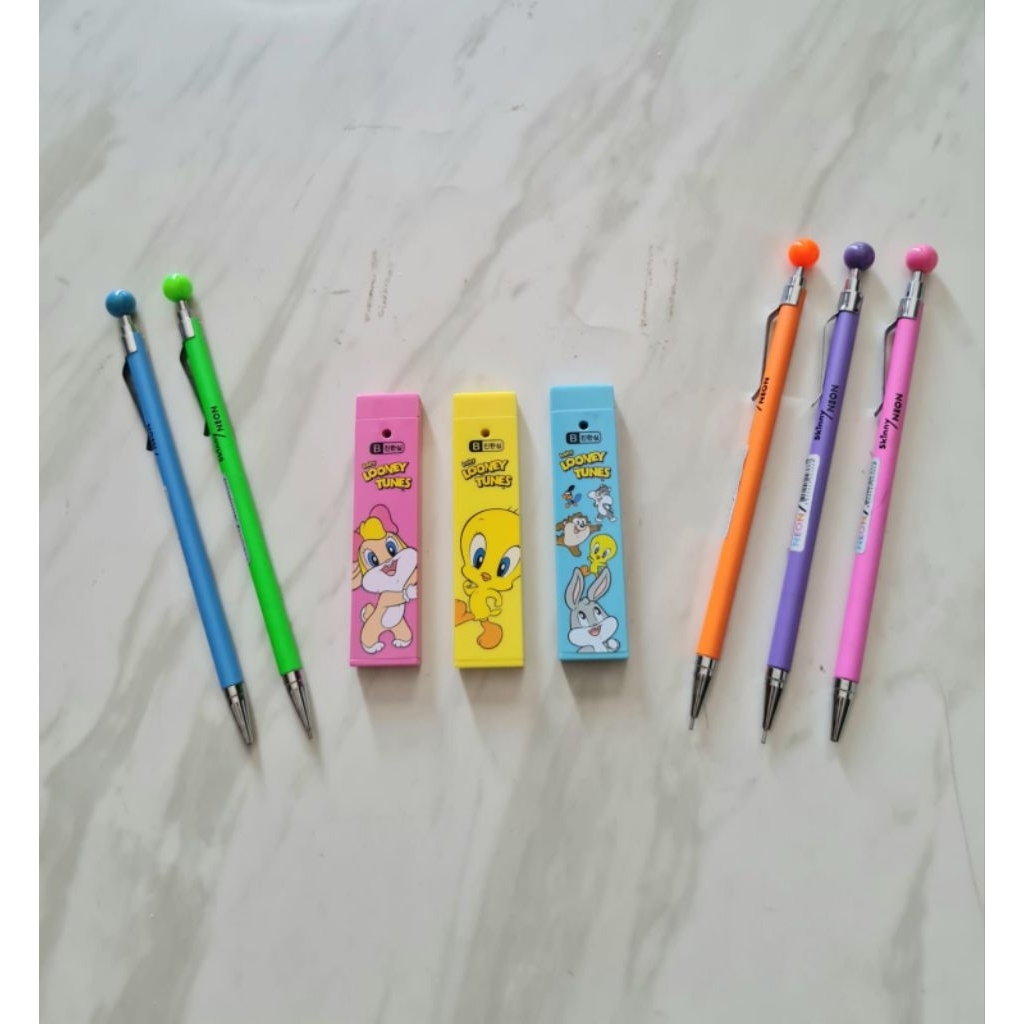 

Mechanical Pencil 0.5 Skinny Neon with free lead refill