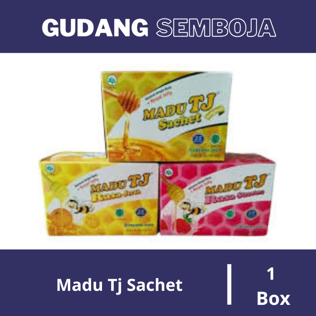 

Madu TJ Rasa Jeruk Strawberry Original 1 Box Isi 12 Sachet / Madu Alami