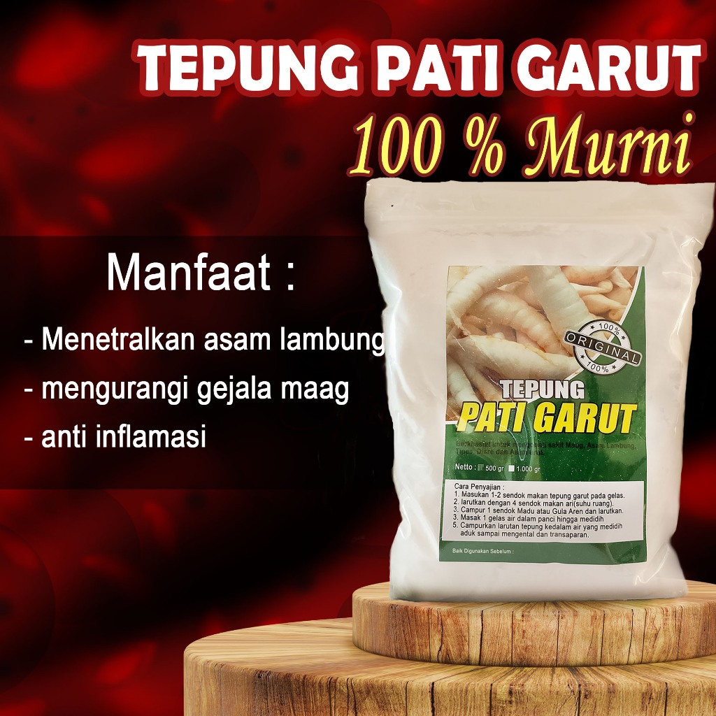 

TEPUNG PATI GARUT 1KG BAIK UNTUK LAMBUNG KUALITAS PREMIUM