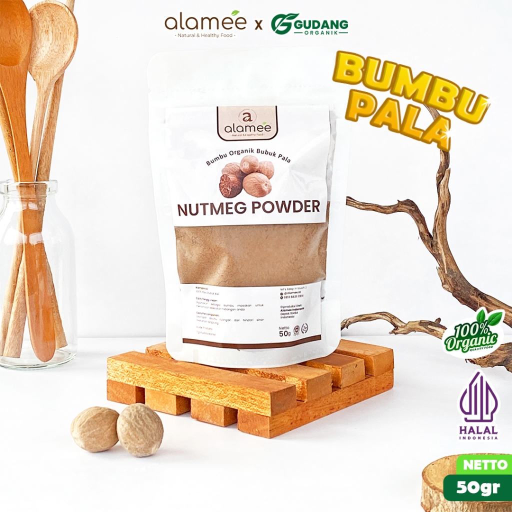 

alamee bumbu organik pala 50 gram dengan aroma khas menambah cita rasa masakan rumah alami herbal