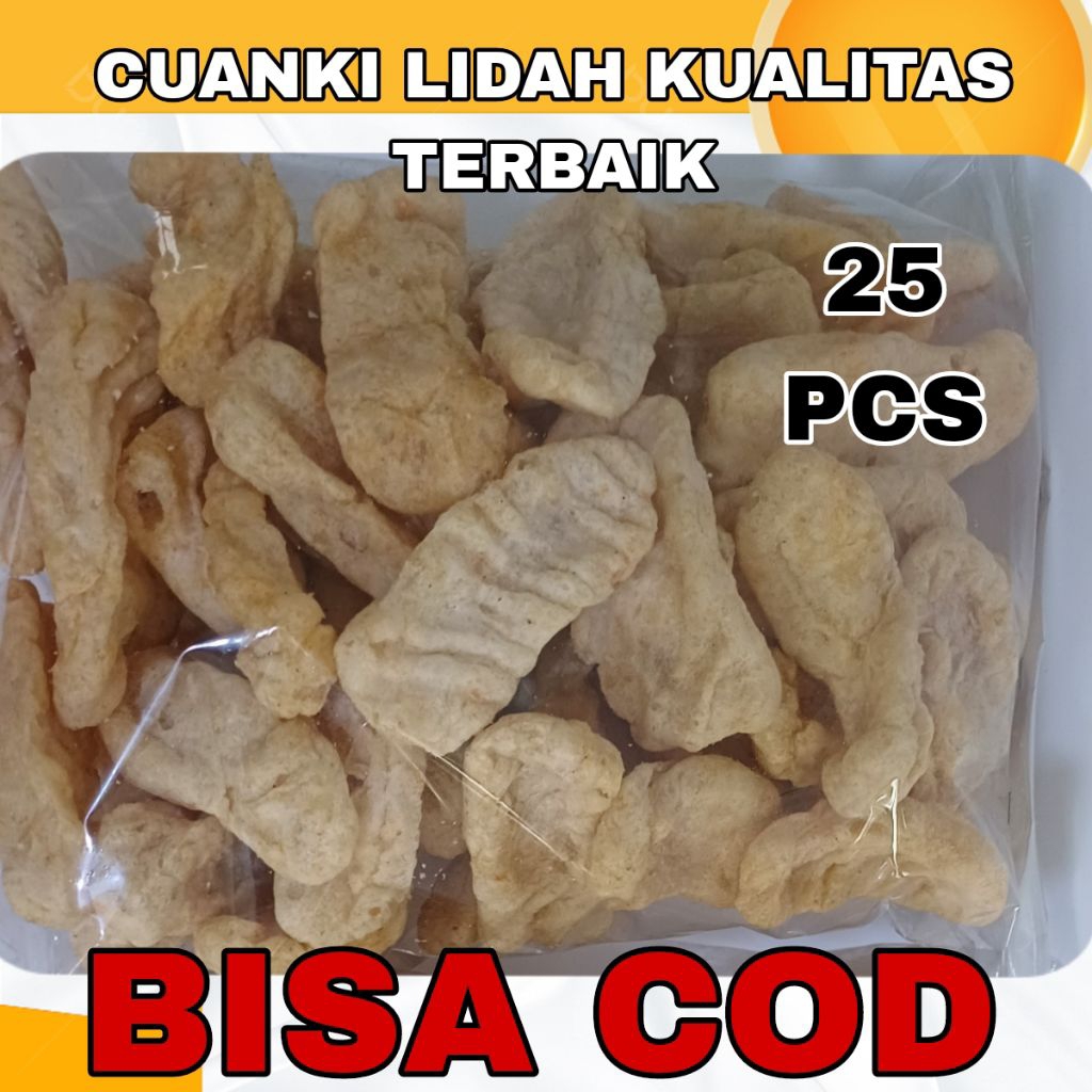 

25 PCS CUANKI LIDAH KUALITAS TERBAIK SUPER / TOPING BASO ACI SEBLAK GURIH RENYAH