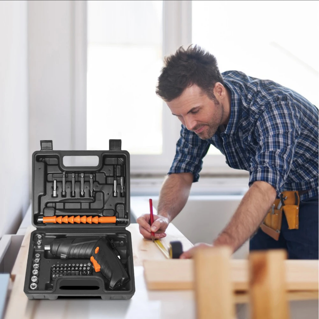 Mesin Bor Tangan Cordless / Mesin Bor Baterai Impact Cordless Drill / Bor Tangan Elektrik 4.2V Mini