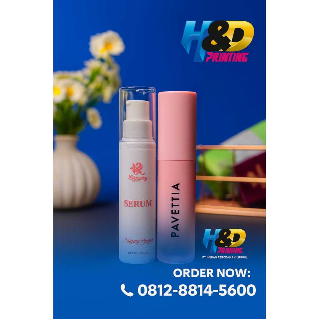 

Cetak label kemasan/Custom sablon kemasan/Printing botol skincare/ Cetak sablon berbagai kemasan/Custom label pckaging/Printing cu/Printing Botol/Printing pot/Printing kemasan semua bahan / Custom