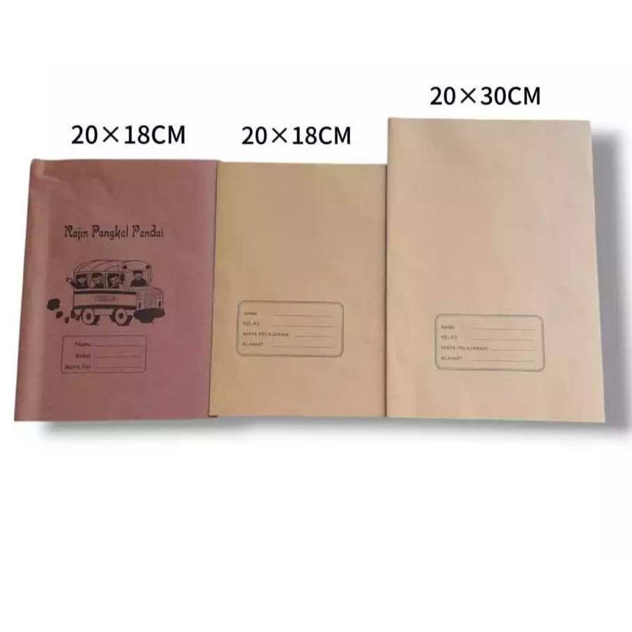 

Sampul Buku Coklat Nama / Bening Polos Ukuran Quarto / Boxy (20 Lembar) - Pack