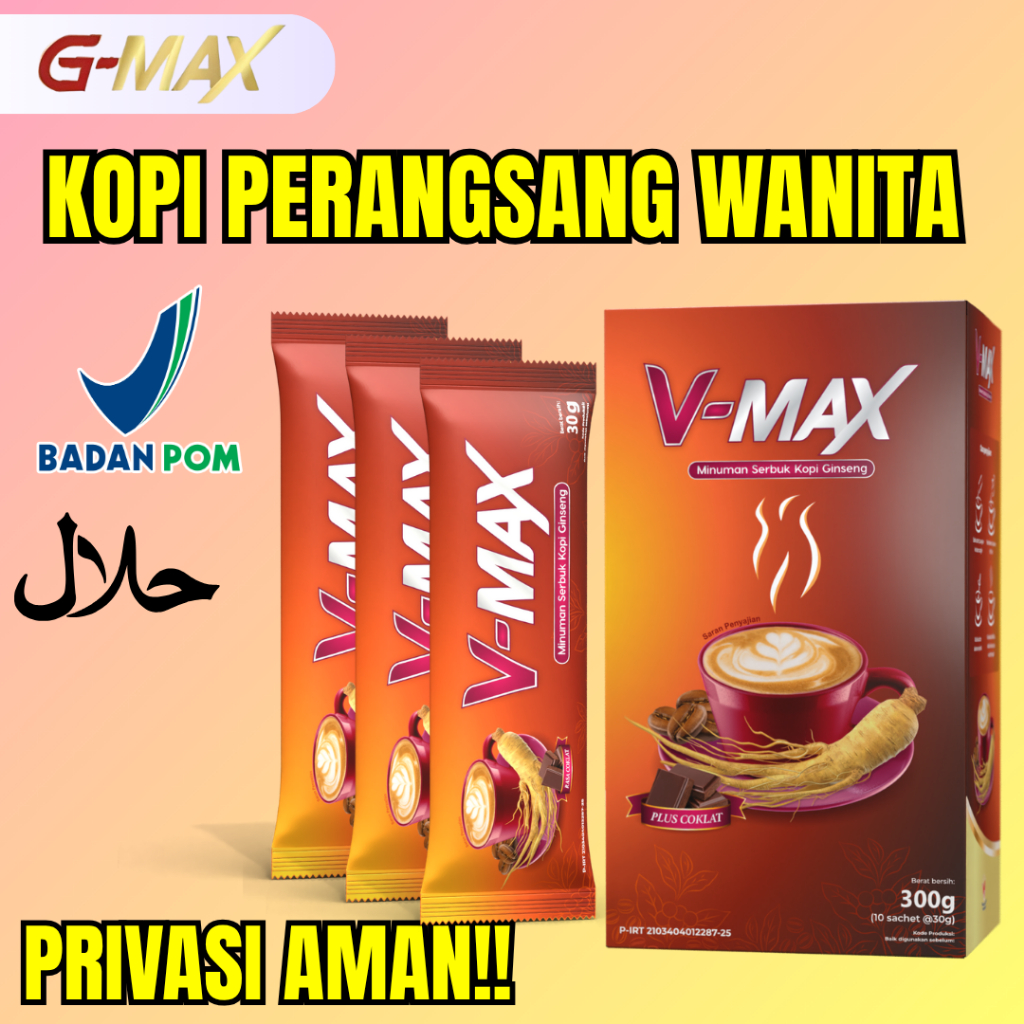 

Vmax Original Minuman perangsangg wanita Kopi stamina istri Halal BPOM