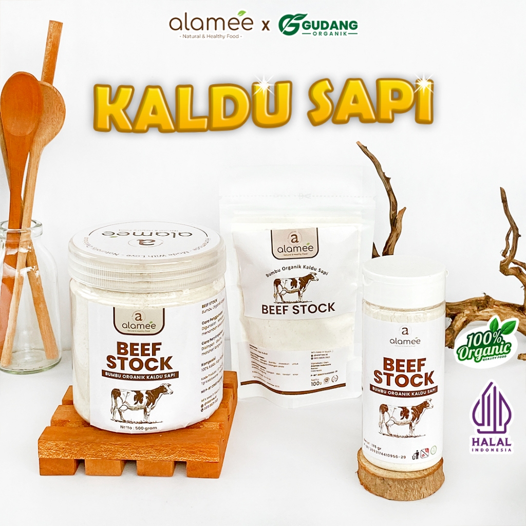 

Bubuk Kaldu Sapi Organik Beef Stock Powder Non MSG Penyedap Rasa Bumbu Masak Dapur