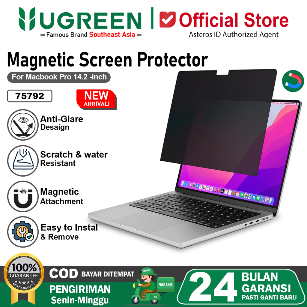 UGREEN Screen Protector Privacy Magnetic For Macbook Pro 14.2 Inch 1Pack 75792