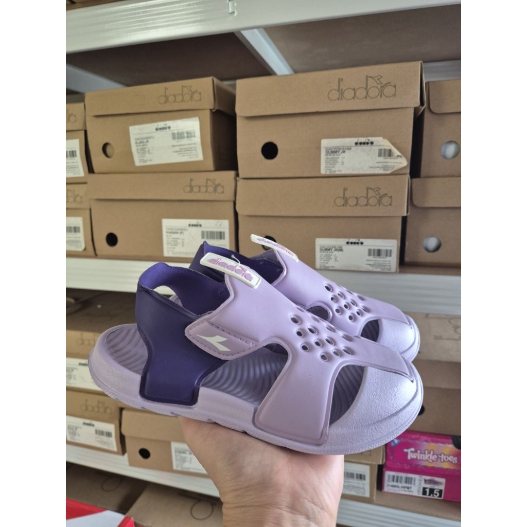 Diadora Ennio JR Purple Sandal Anak Perempuan Original |Girls Kids Diadora Sandal Original