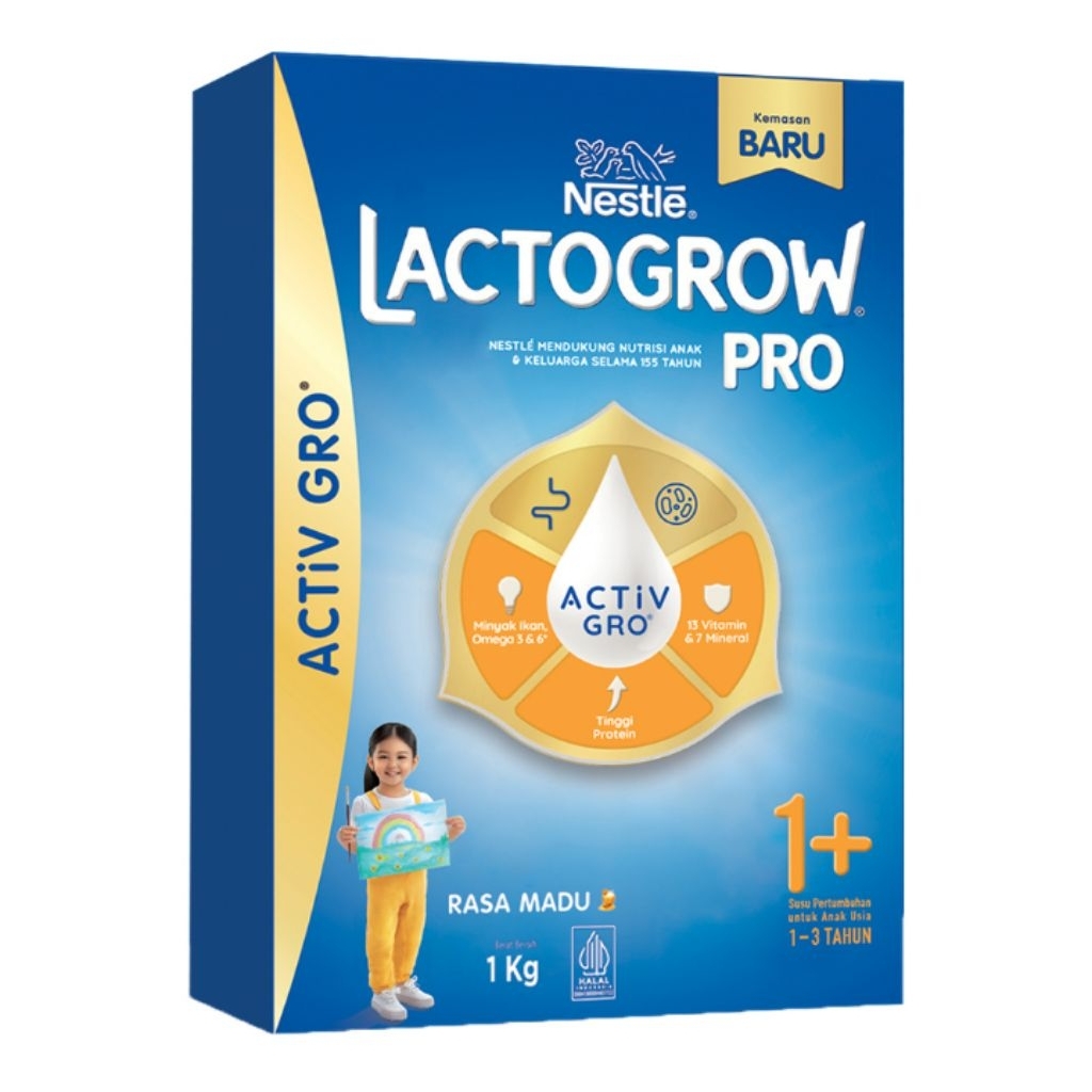 

Lactogrow 3 Pro 1+ Susu Bubuk Pertumbuhan Anak 1-3 Tahun Madu 1kg