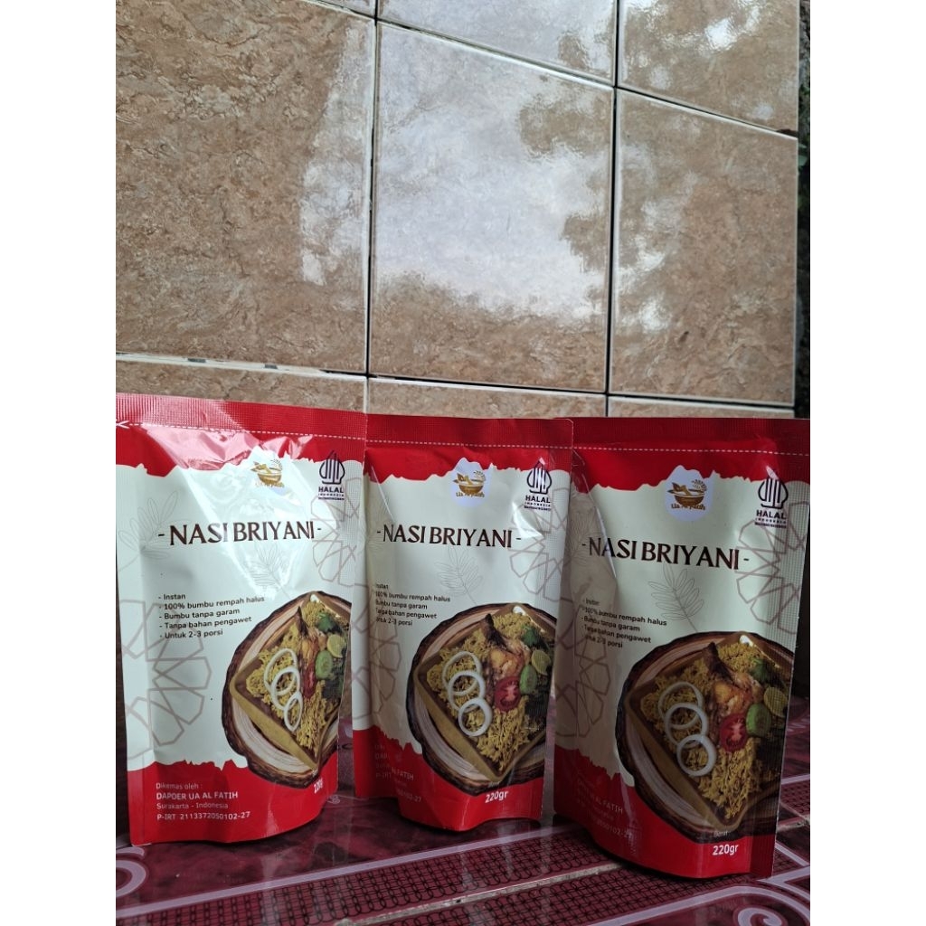 

Nasi Briyani Instan Paket Keluarga Isi 3 – Untuk 9 Porsi | Siap Saji, Cukup untuk 1 Keluarga | Cita Rasa Autentik Timur Tengah