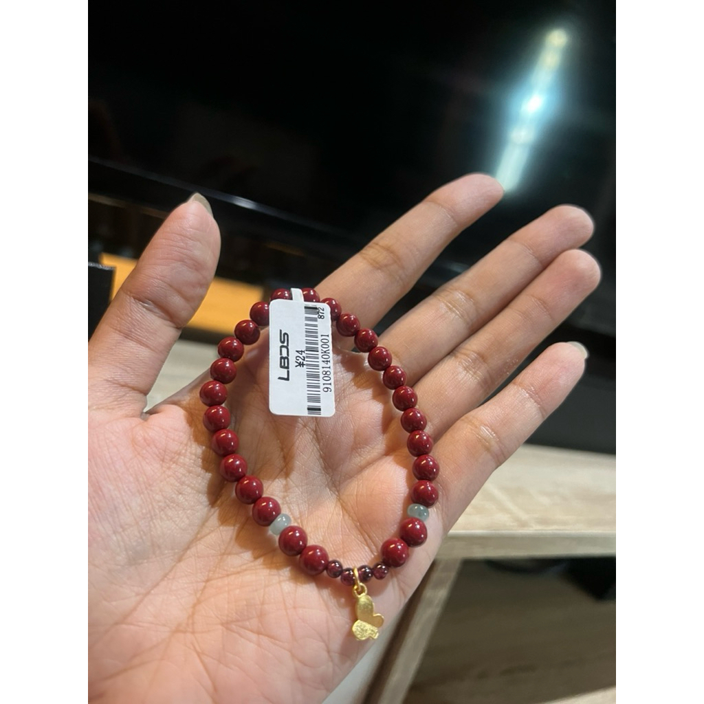 gelang giok merah lbos original pembelian PO china