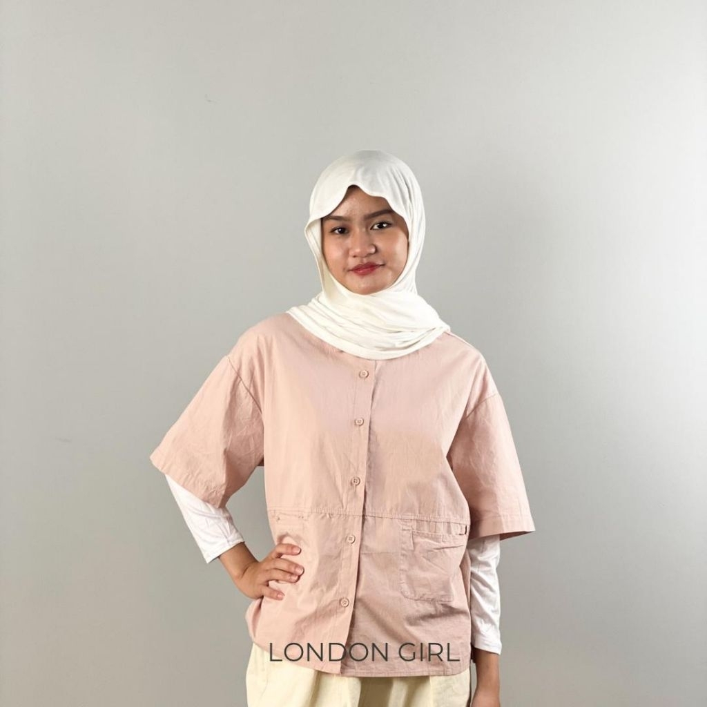 KEMEJA KATUN WASH BORDIR LONDON GIRL