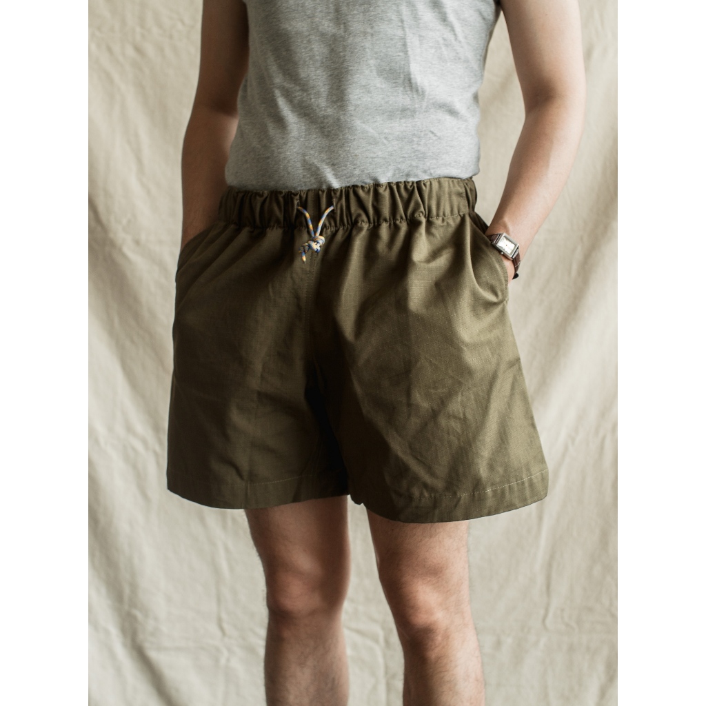 QUTN Celana Pendek Santai Pria Shorts V.1 - Olive Ripstop