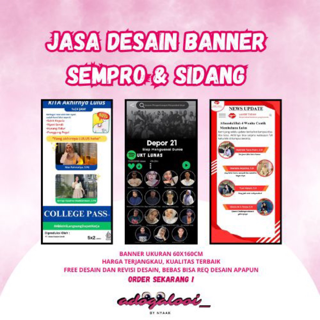 JASA EDIT X BANNER / CETAK X BANNER SIDANG + TIANG (TERMURAH DAN AMANAH)