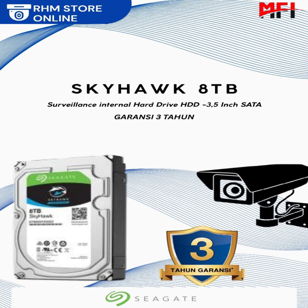 SEAGATE SKYHAWK 8TB garansi resmi