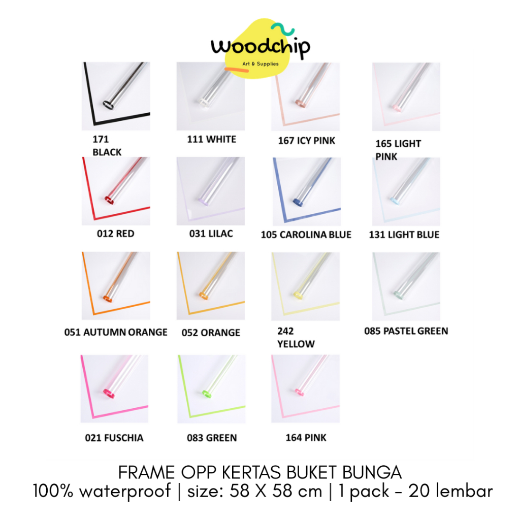 

[LEMBAR] FRAME OPP TRANSPARENT PLASTIK BUKET BUNGA - KERTAS KADO - WRAPPING PAPER - SAMPUL BUKU
