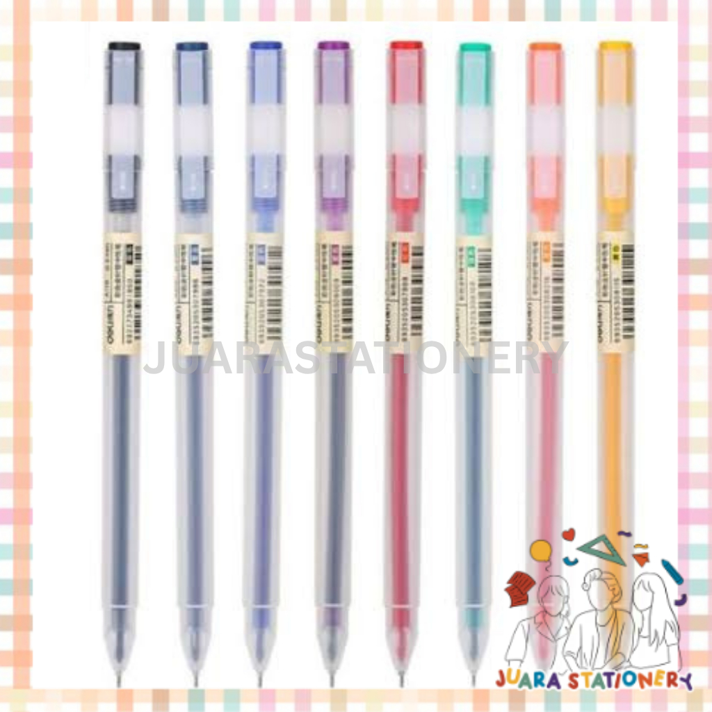

Pulpen Deli A119 8 Warna Needle Tip 0.5mm / Pulpen Gel Warna