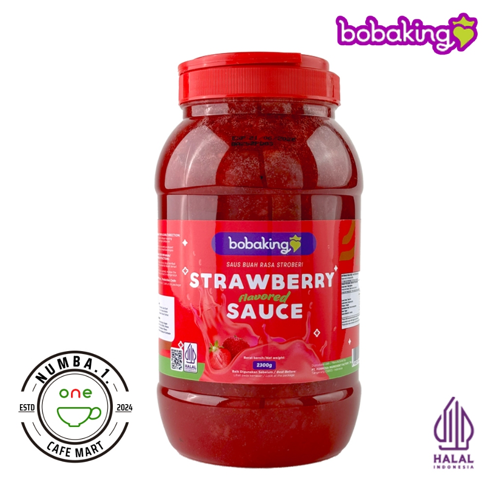 

2.3kg Bobaking Strawberry Sauce (saus stoberi)