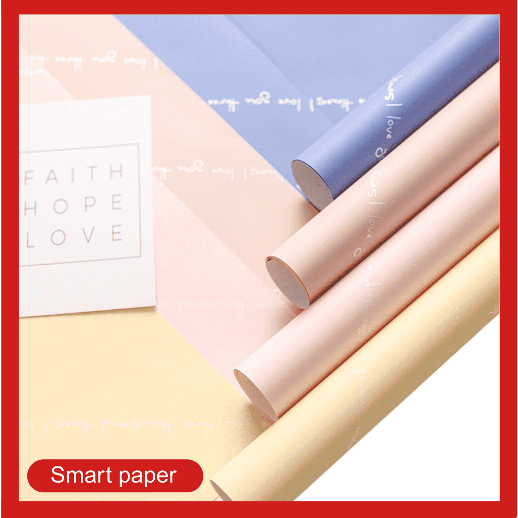 

Isi 20 LEMBAR Kertas Bunga Buket Matte Solid BiColor Cellophane Flower Wrapping Paper Valantine Dua Warna Bi Color KB055