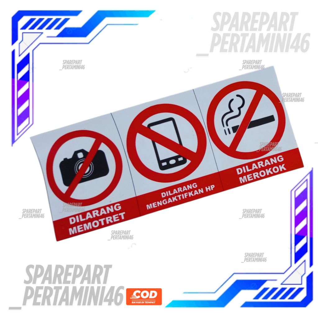 Stiker Pom Mini Digital Stiker Larangan Stiker Pertamini