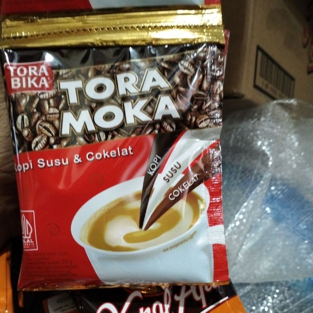 

Tora bika Tora moka /Tora bika kopi susu dan coklat / Tora bika susu dan coklat / kopi susu dan coklat rentang isi 10 saset