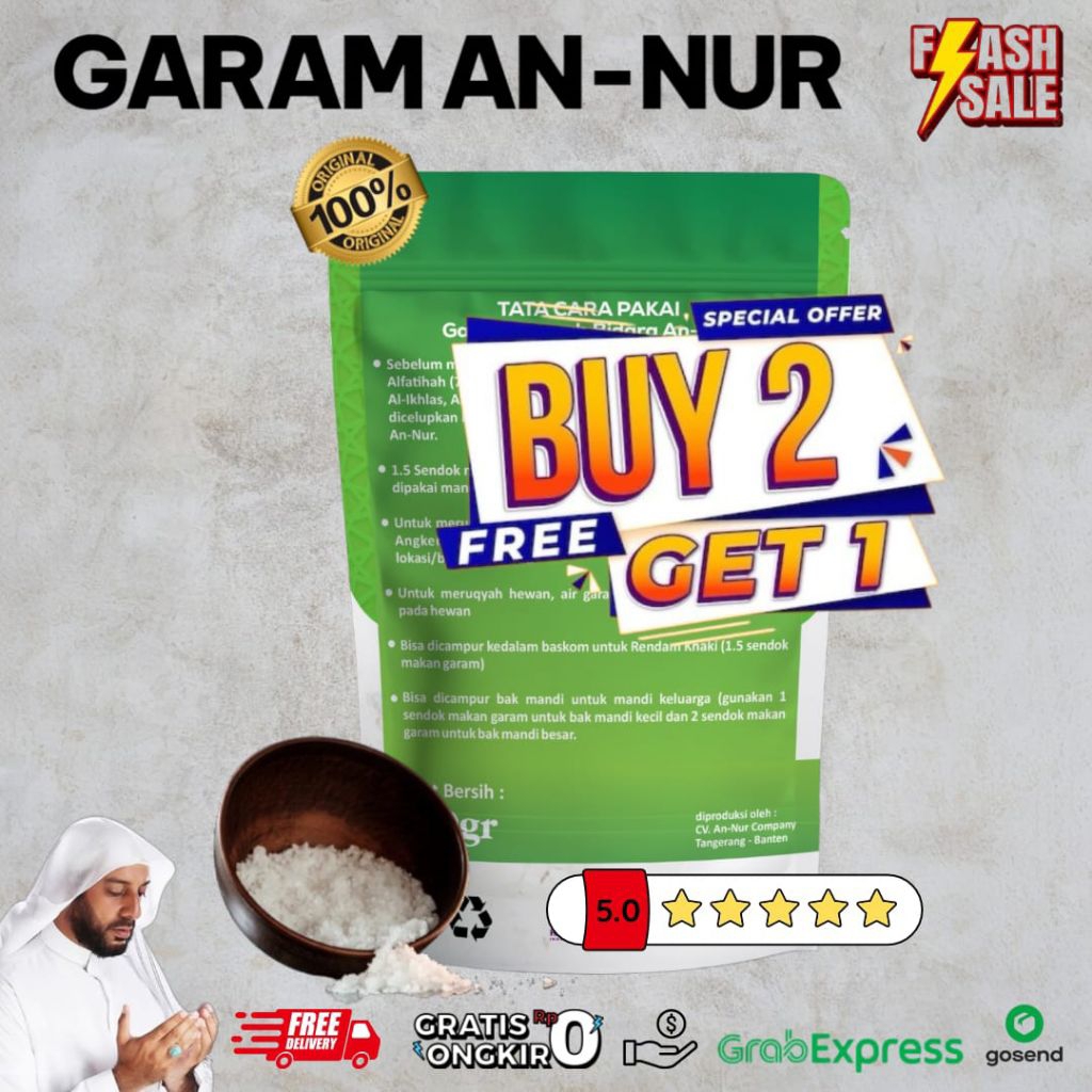 

GARAM ANNUR KEMASAN 500gram 100%ASLI