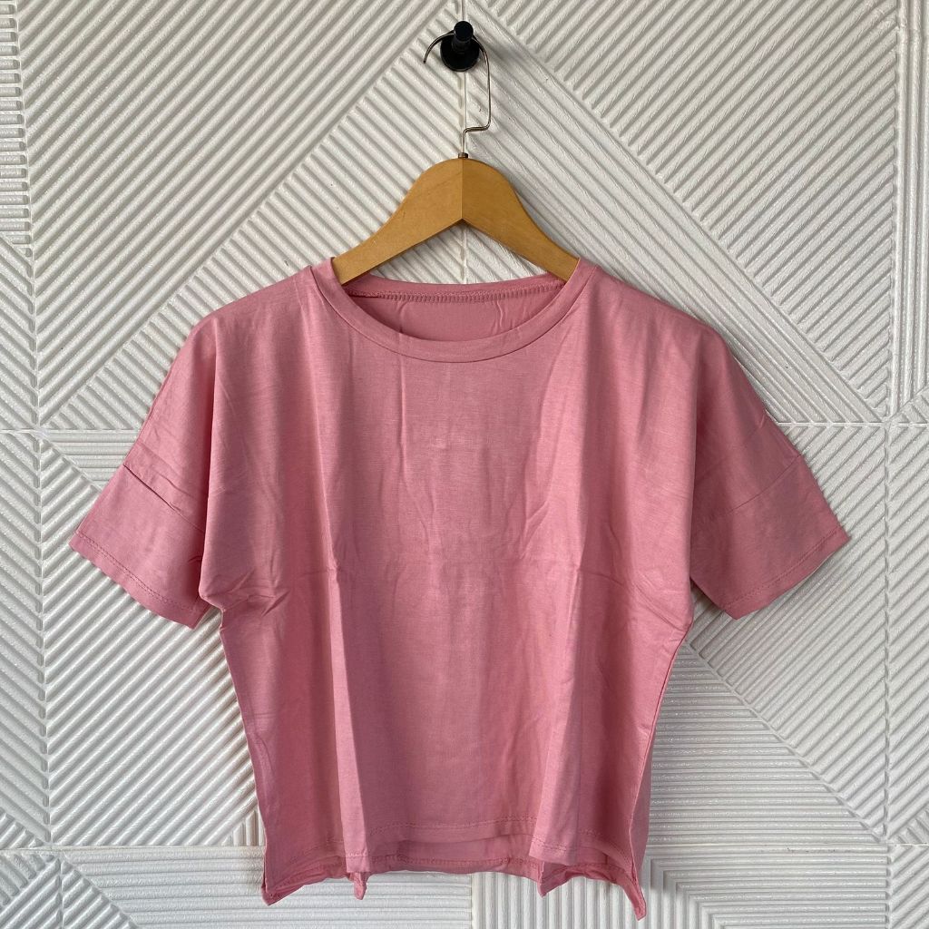 Atasan kaos polos lengan pendek belah samping lengan pendek wanita/kaos wanita/atasan korean style