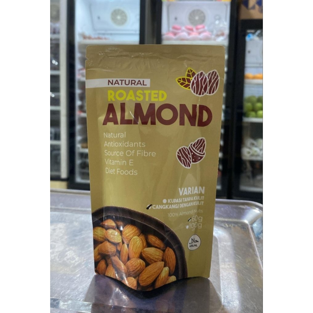 

Kacang Almond Susu Kulit 60gr Renyah dan Gurih