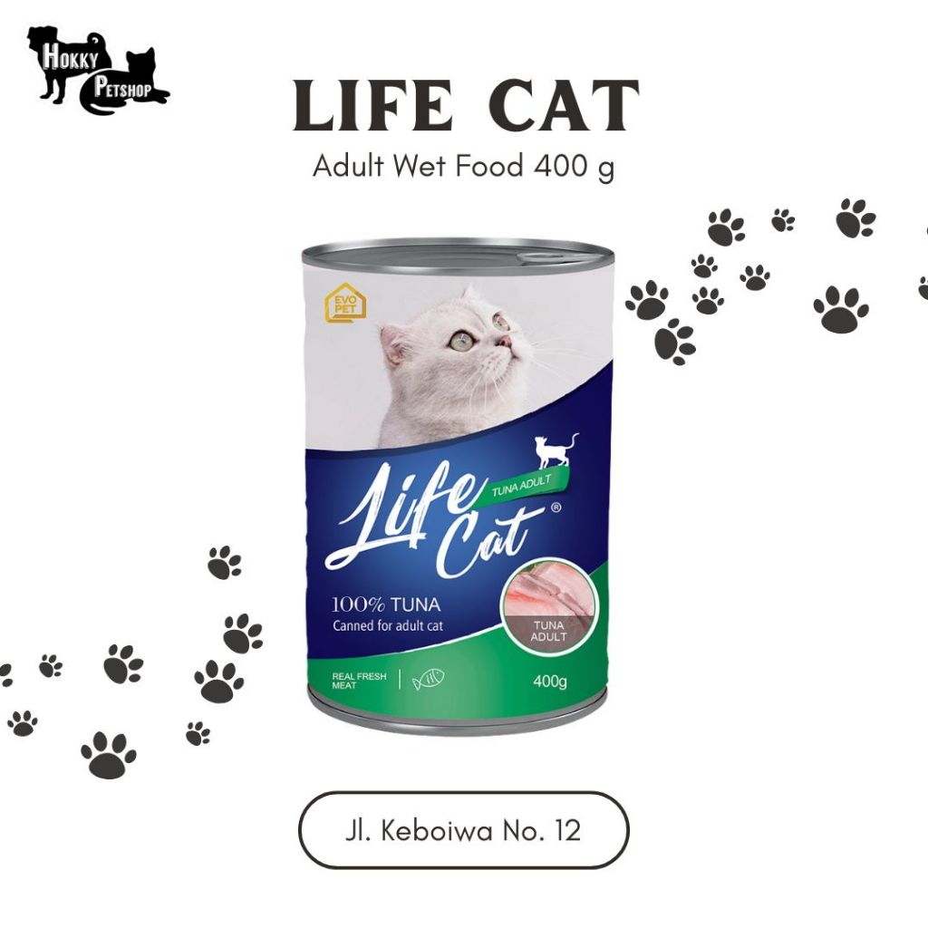 Life Cat Adult 400 g / Life Cat Adult Kaleng / Makanan Kucing Kaleng